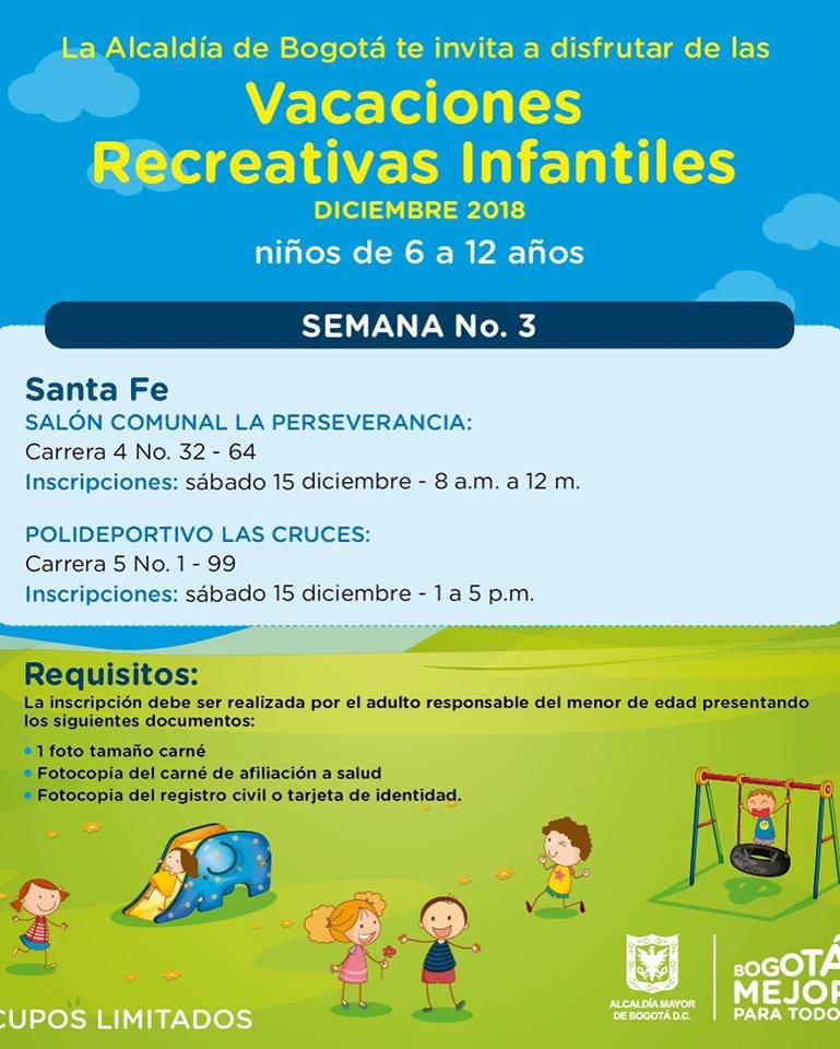 Periodico El Buen Vecino VACACIONES RECREATIVAS PARA NIÑOS DE 6 A 12