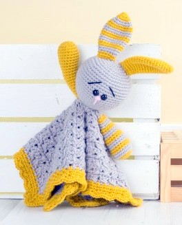 amigurumi baby lovey security blanket bunny crochet pattern