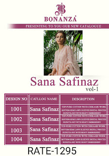 Bonanza Sana Safinaz vol 1 Pakistani Suits