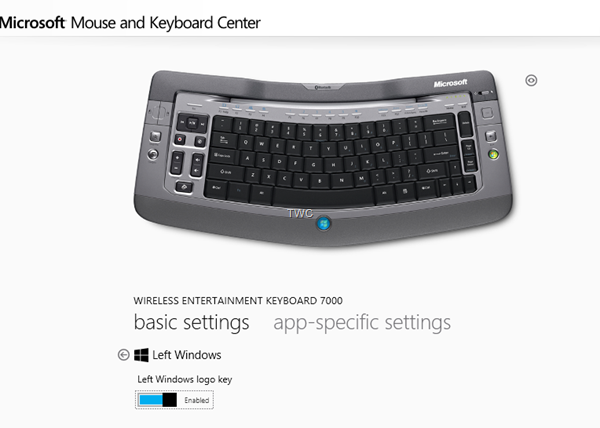 Microsoftマウスとキーボードセンター