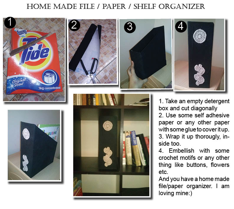 The Zen Crocheter Homemade File / Paper / Shelf Organizer