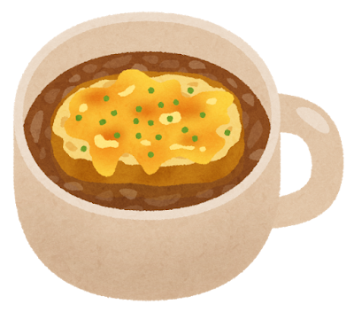 オニオングラタンスープのイラスト