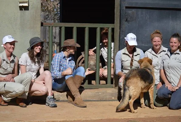 Princess Charlene of Monaco visited The Rhino Orphanage in the Limpopo. The orphanage is the first specialist non-commercial centre