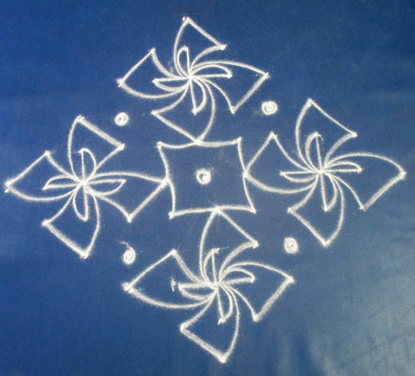 Simple Apartment Kolam with Simple Decor