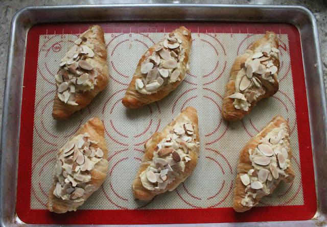Food Lust People Love: Sweet almond filling and almond syrup transform stale croissants into delicious, more-ish Croissants aux Amandes or Almond Croissants. They are perfect for breakfast or an afternoon snack.