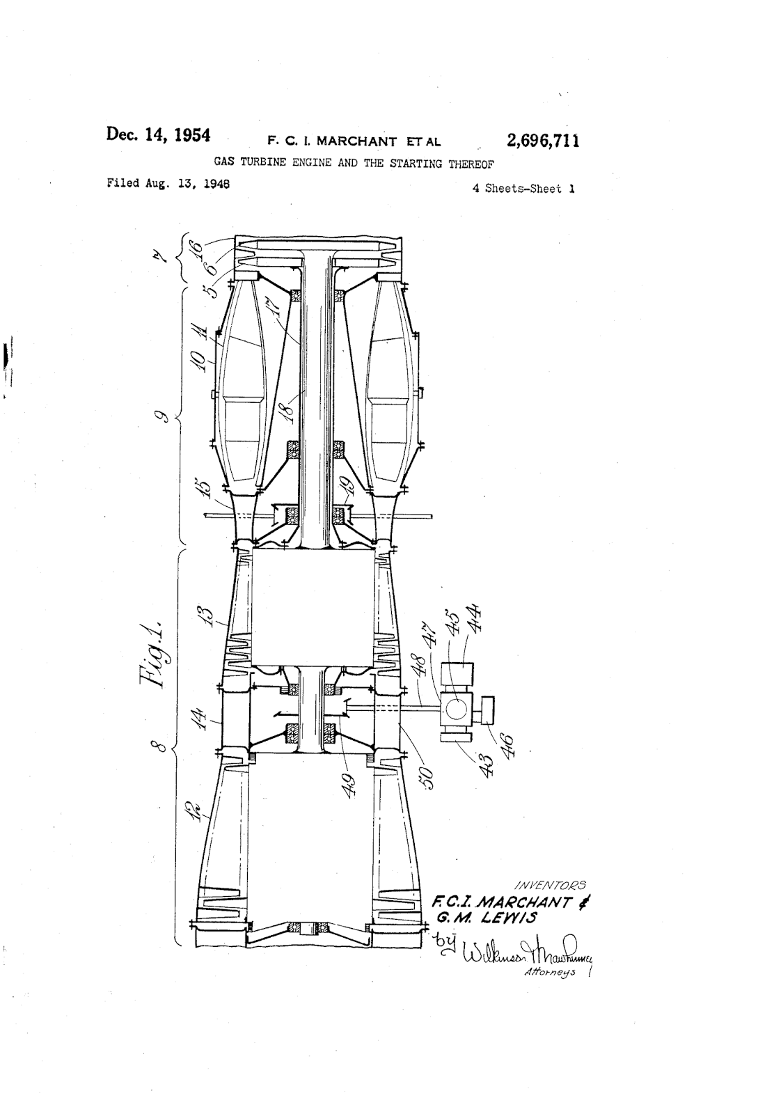 Gas turbine engine and the starting thereof Auto Part