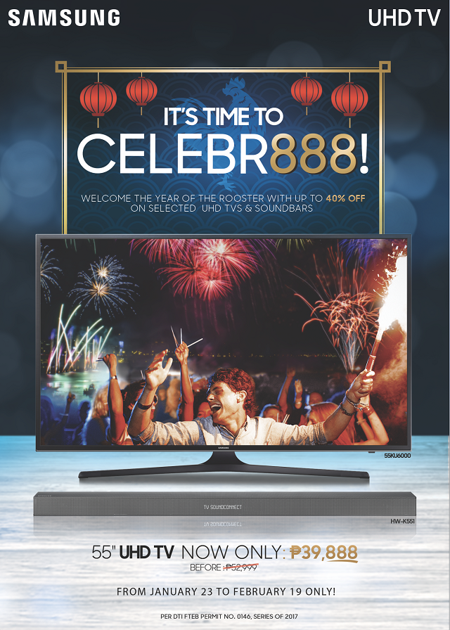 Samsung announces UHD TV price drop with "It's Time to Celebr888" promo