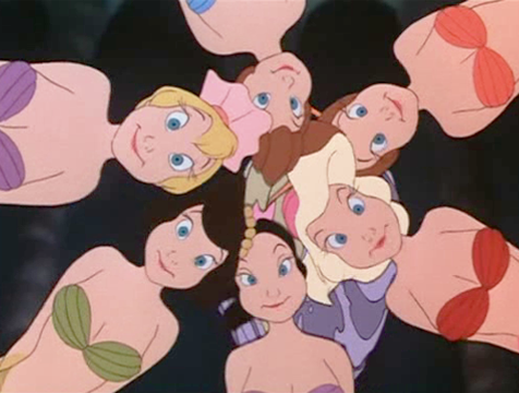 Las seis hermanas de Ariel en La sirenita - Cine de Escritor