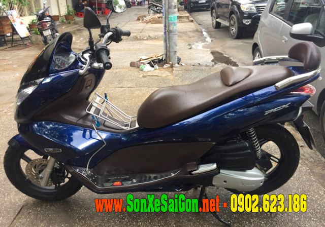 Mẫu sơn xe PCX màu xanh dương zin cực đẹp