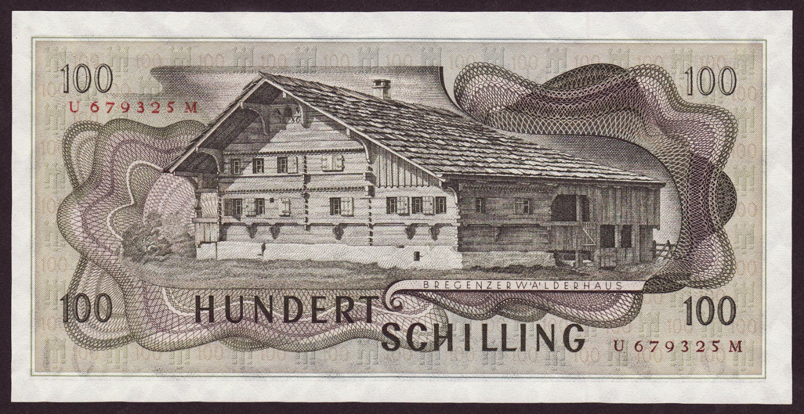 Austria 100 Schilling banknote 1969 Angelica KauffmannWorld Banknotes