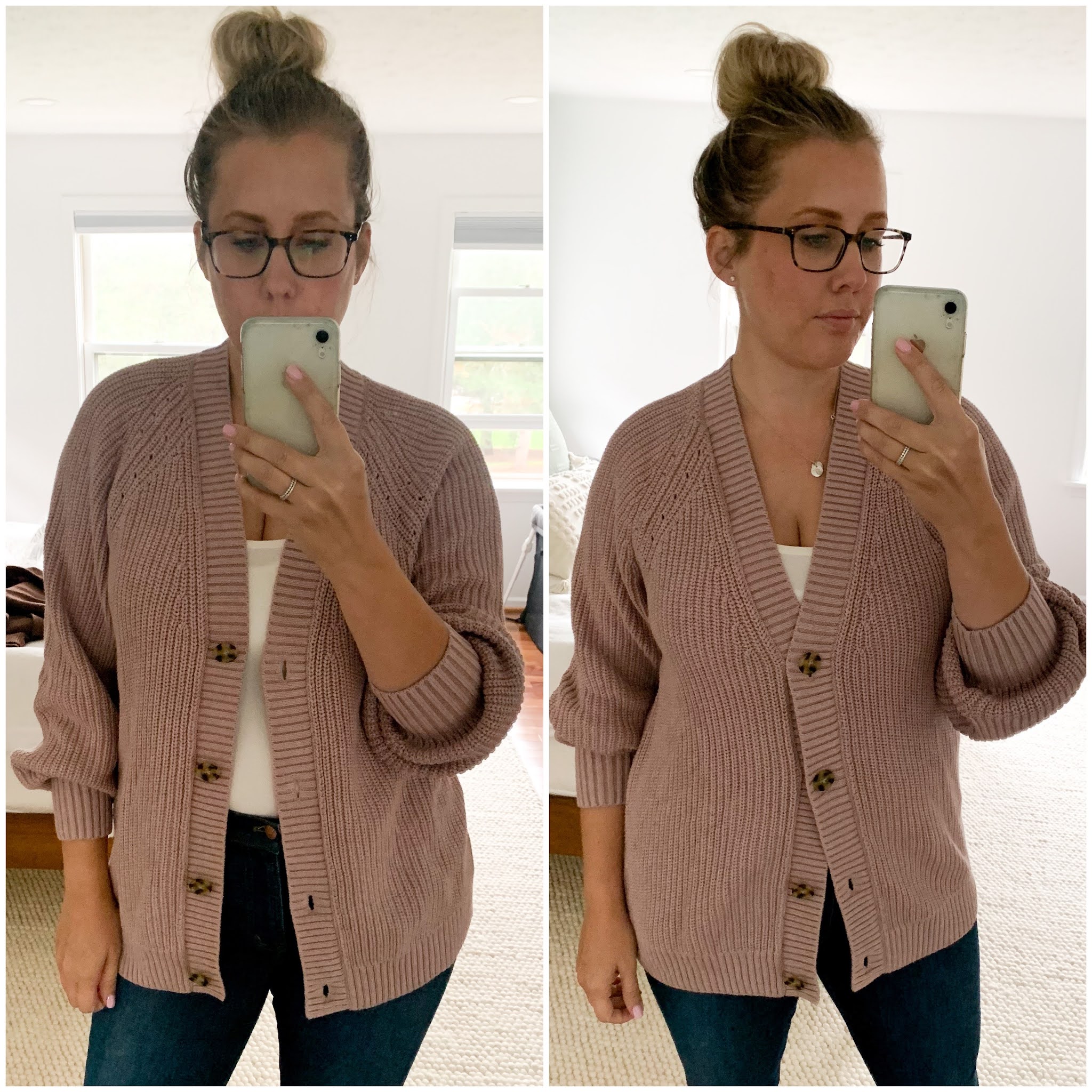 gap boyfriend shaker-stitch cotton cardigan