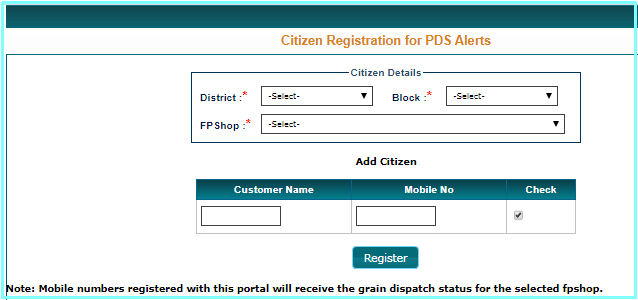 How to link mobile number in Bihar Ration Card?