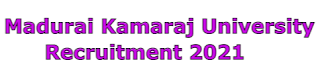 Madurai Kamaraj University Job