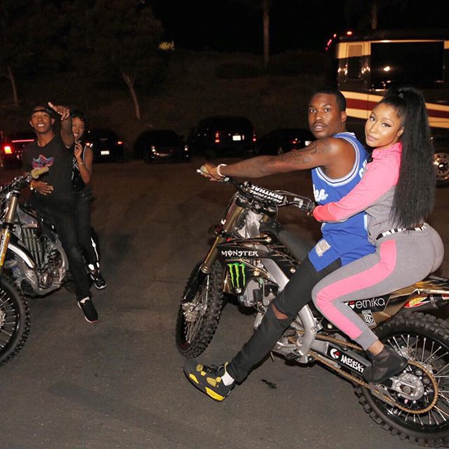 Nicki Minaj And Meek Mill Go On Romantic Bike Ride(Photos) to