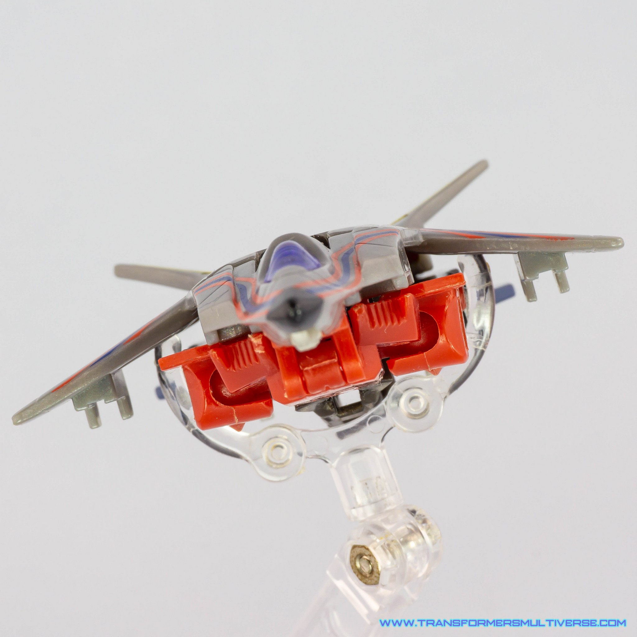Transformers Robot Masters X-Gunner Jet mode on flight stand 3