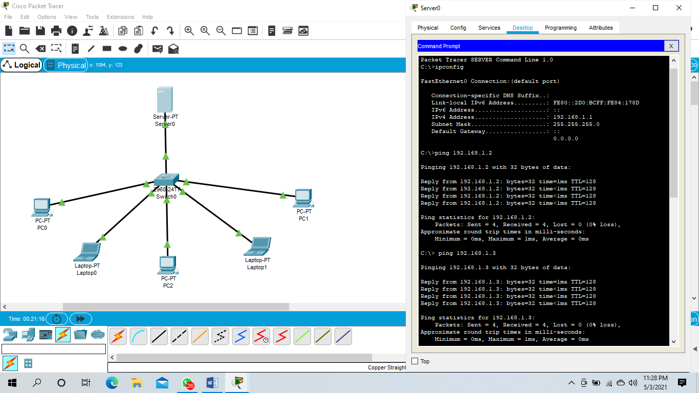 5.1.9 packet tracer