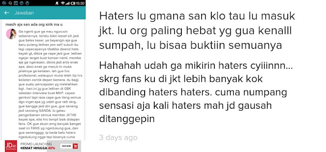3 - Banyak Penggemar JKT48 Tidak Menyukai Rissanda Putri? Apa Penyebabnya? 3