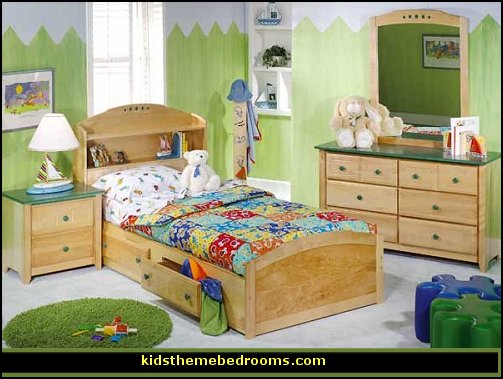 treehouse theme bedrooms - backyard themed kids rooms - cat decor - dog decor - bugs and critters theme bedrooms - camping theme bedrooms - Happy Camper little boys outdoor theme bedroom