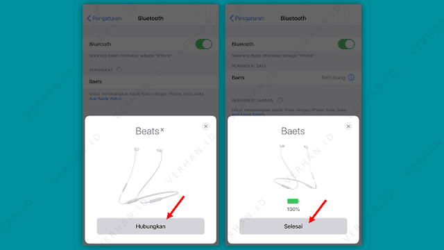 hubungkan headset dengan iphone