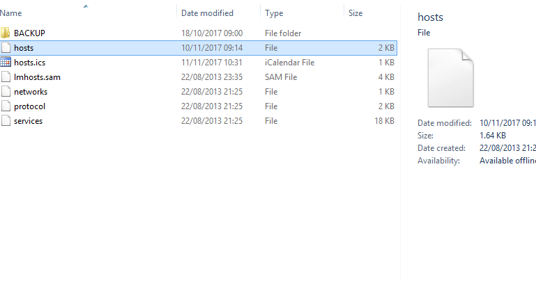 Host size. Host size