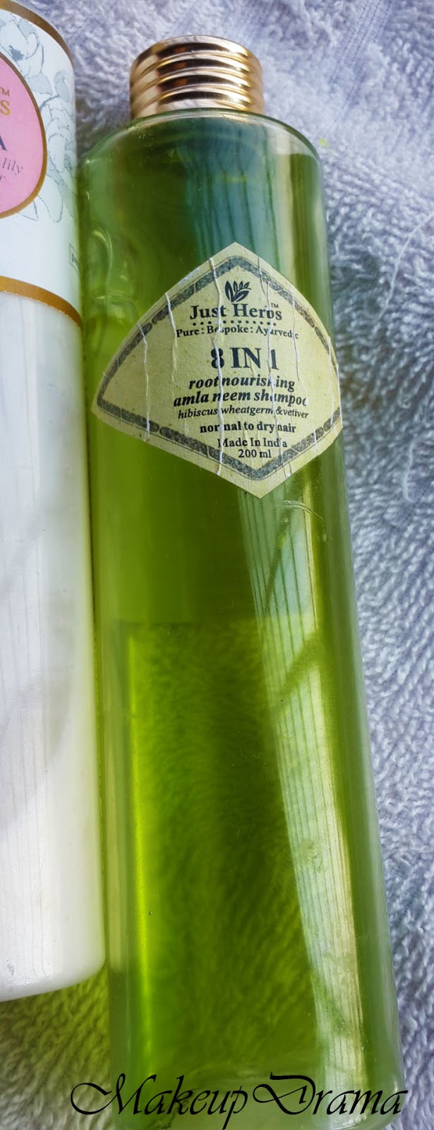 MakeupDrama Just Herbs 8 in 1 Root Nourishing Amla Neem Shampoo Review