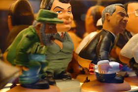 Fidel Castro and George Bush Caganer Figures for Catalan Chrismas
