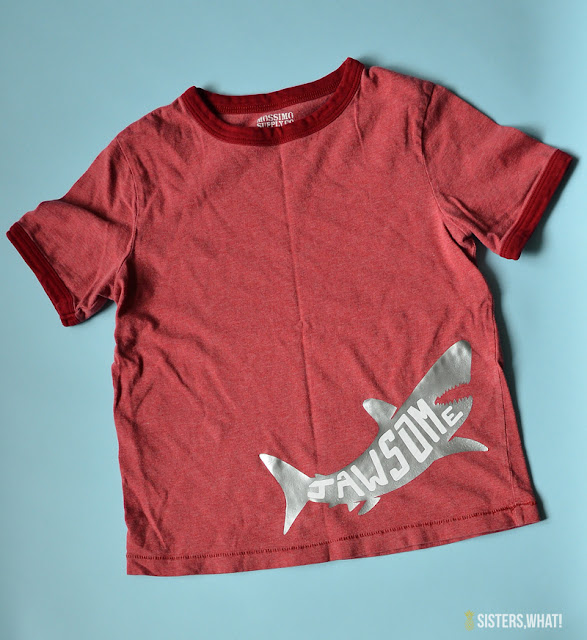 diy shark shirt with htv