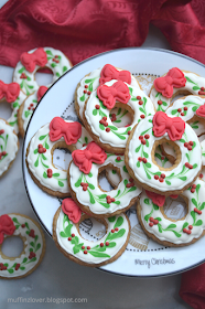 Recette facile biscuits couronnes de Noël - muffinzlover.blogspot.com