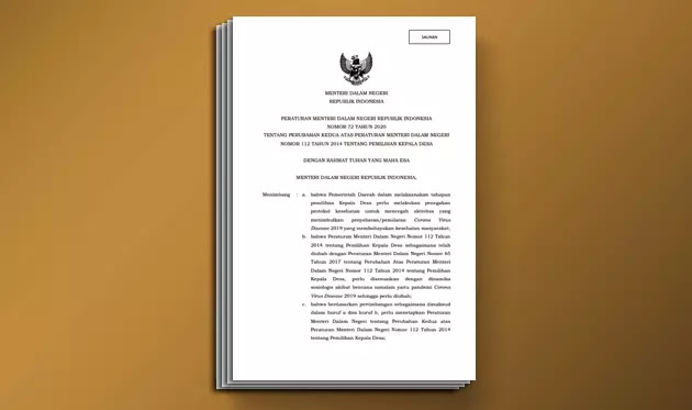 Permendagri Nomor 72 Tahun 2020 Tentang Perubahan Kedua Atas Permendagri 112 Tahun 2014 Tentang Pemilihan Kepala Desa Berkas Edukasi
