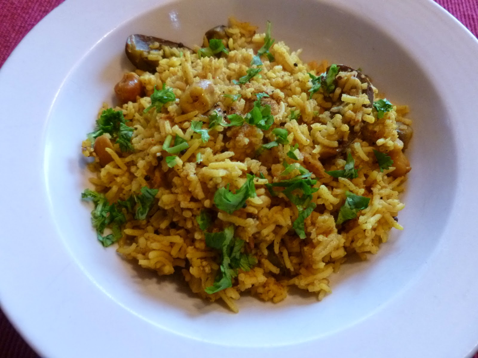 Indian Food Vaangi Bhaat Maharashtrian Eggplants Rice