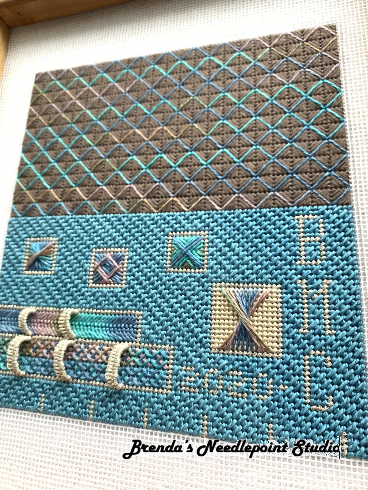 Brenda's Needlepoint Studio Frame Weight Stitcher's Parking Lot