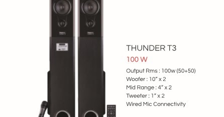 impex tower speakers thunder t3