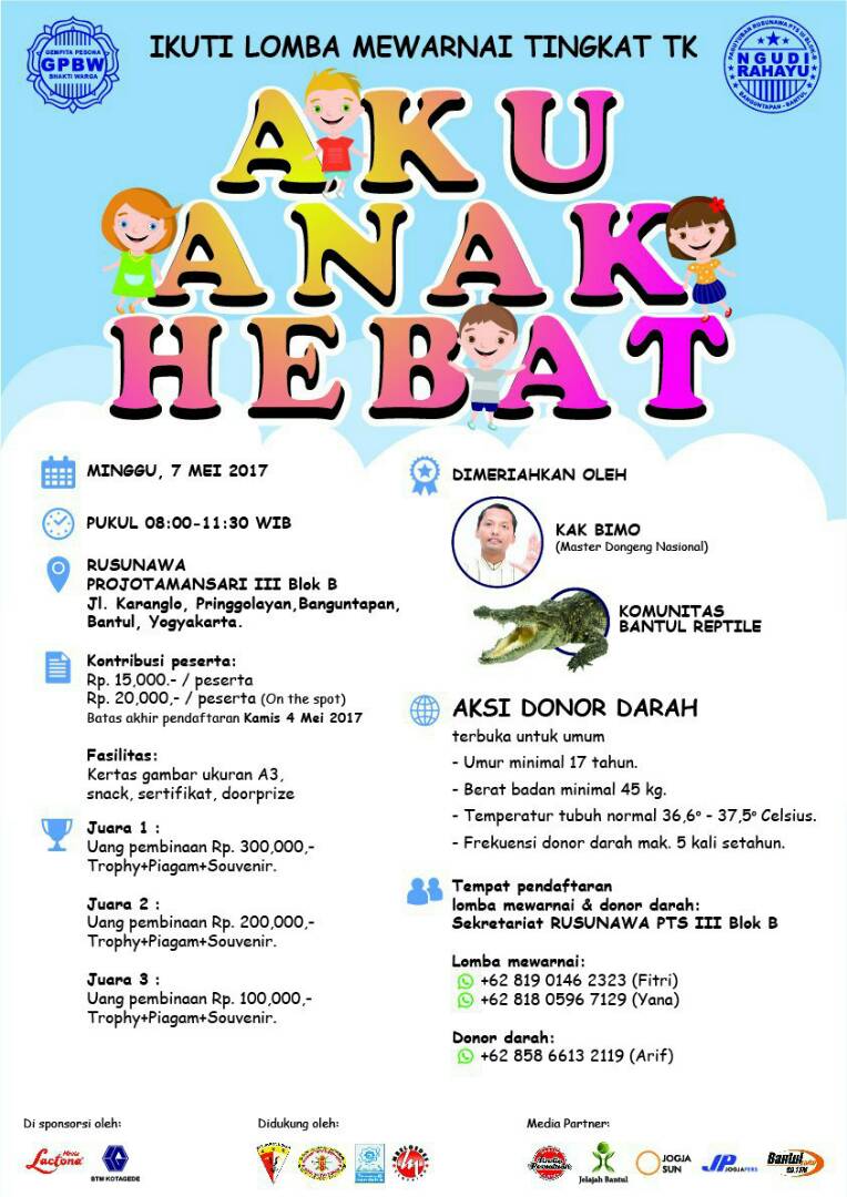 Lomba Anak 2017 - Lomba Mewarnai Tingkat TK - lomba foto bayi balita