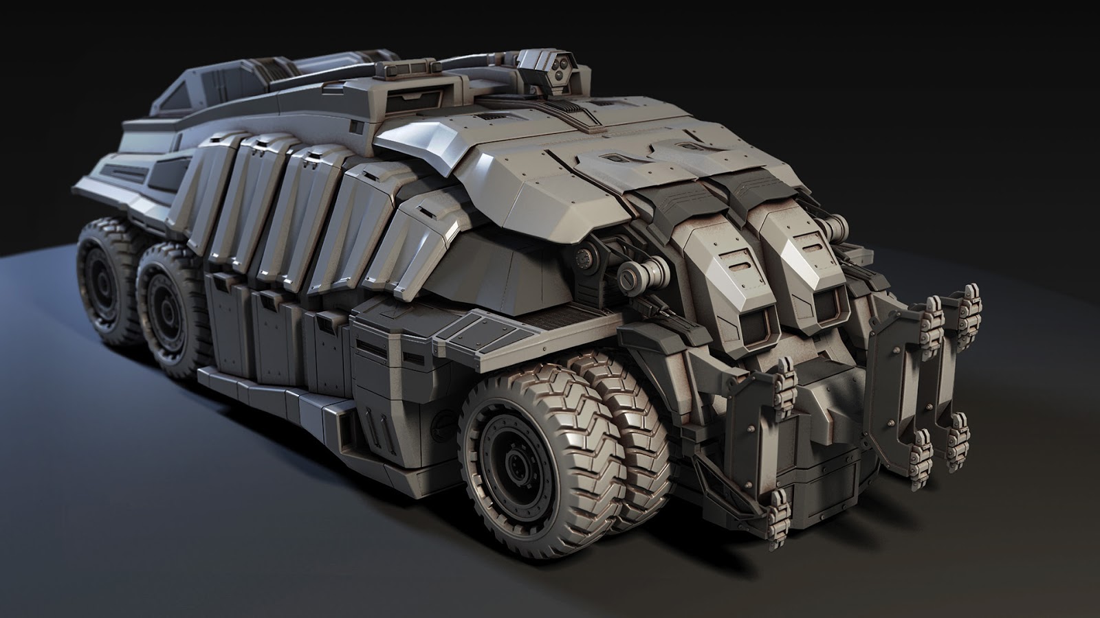 A world of collapse: SciFi vehicle