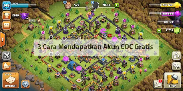 3 Cara Mendapatkan Akun COC Gratis 2021 Selamanya