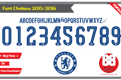 Font Vector Chelsea 2015 / 2016