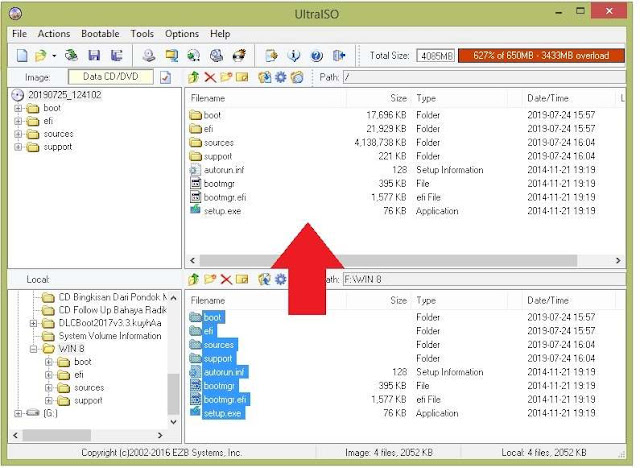 membuat file iso dengan ultra iso membuat file iso dengan DLC Boot
