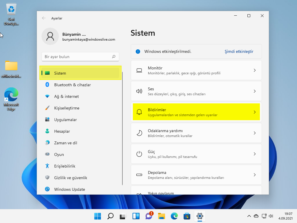 Windows 11'de Bildirimler Nasıl Yönetilir 7 Windows%2B11 2021 09 04 19 07 51