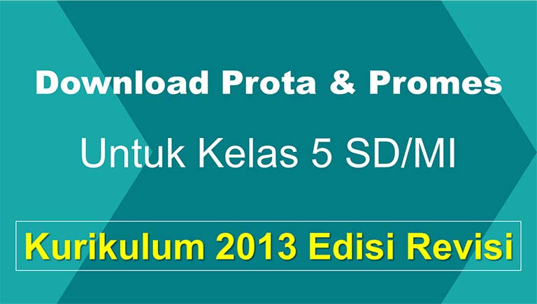 Download Prota Dan Promes SD/MI Kelas 5 Kurikulum 2013 Terbaru