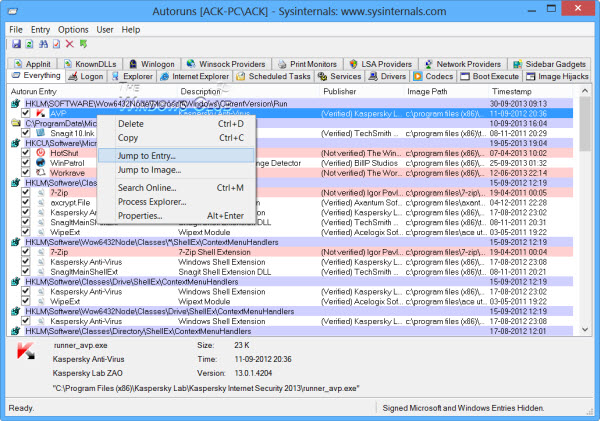 Ejecuciones automáticas para Windows