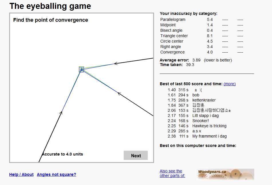 MEDIAN + ICT choices the eyeballing game