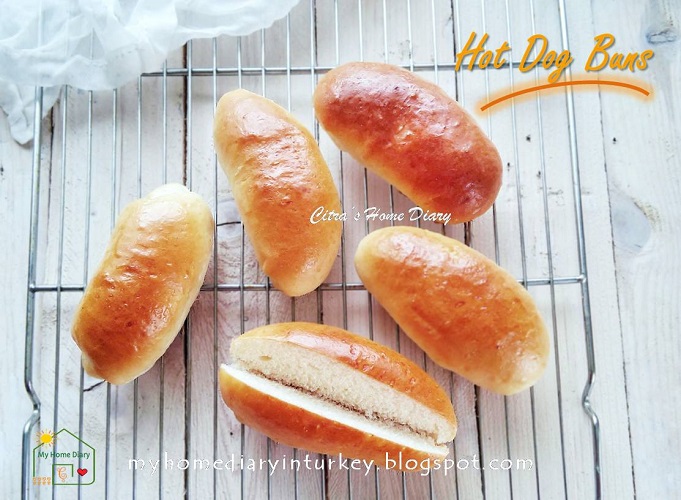 Citra's Home Diary HOMEMADE Hot Dog Buns Recipe (eggless) and how to shape hot dog buns