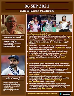 Daily Malayalam Current Affairs 06 Sep 2021