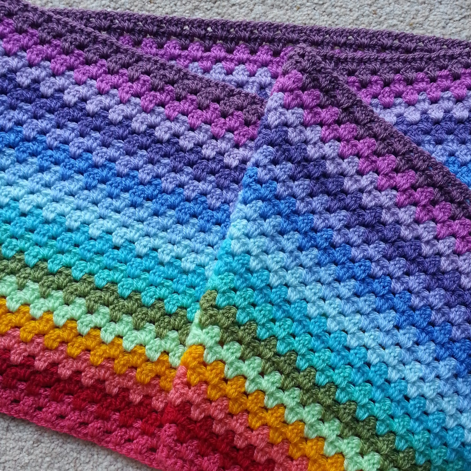 Starting the Attic 24 granny stripe blanket | Granny stripe blanket