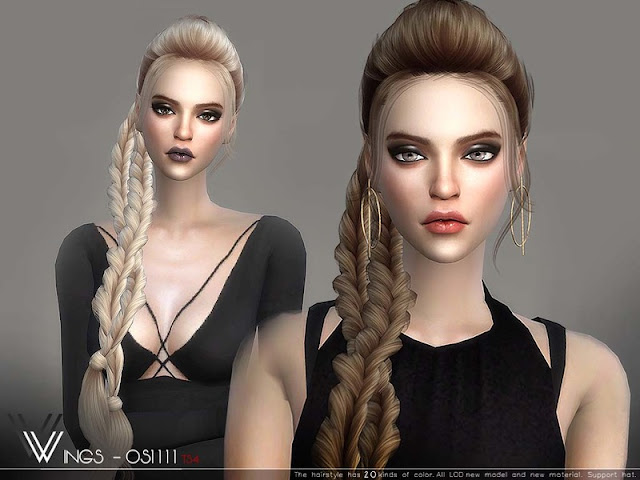 Женские прически с косами для The Sims 4 со ссылками на скачивание