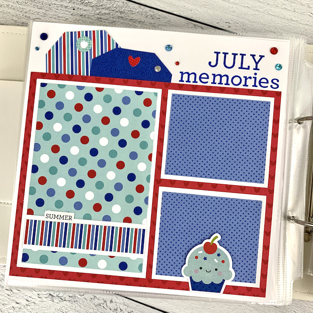 Artsy Albums Scrapbook Album and Page Layout Kits by Traci Penrod: 8x8  Patriotic Scrapbook Pages for July