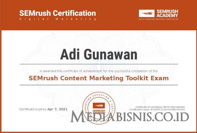 23 Soal dan Jawaban SEMrush Content Marketing Toolkit Certification