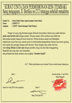 Contoh Surat Cinta Lucu Untuk Pacar Suratmenyuratnet