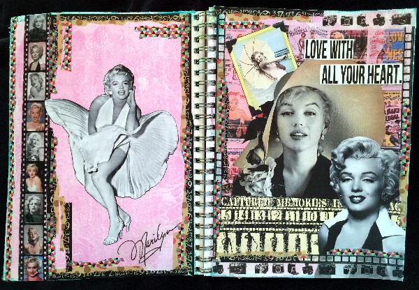 Marilyn Monroe Magazine People Mixed Media art journal pages
