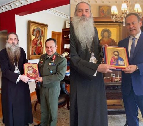 Επίσκεψη Νίκου Μανωλάκου στον Μητροπολίτη Πειραιώς